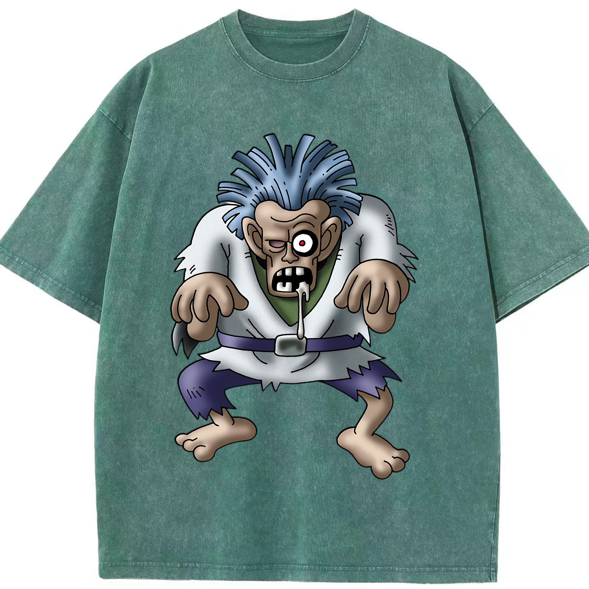 （画像用） ドラゴンクエスト Doragon Kuesuto Dragon Quest 綿100% ヴィンテージ風 半袖Tシャツ（フロントプリント）